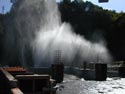 Film Effect water jet burst pipe flood